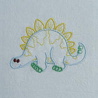 dino stegosaurus nursery pillow